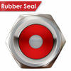 Picture of Tire Valve Caps (12 Pack) Heavy-Duty Stem Covers | Dust Proof, with O Rubber Seal | Hexagon Design | Outdoor, All-Weather, Leak-Proof Air Protection | Light-Weight Universal Aluminum Alloy (Silver)