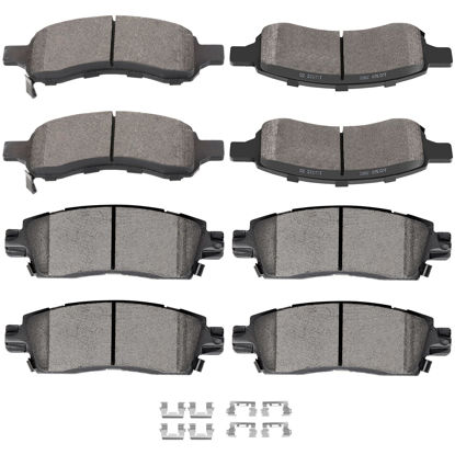 Picture of SCITOO D1169 D883 Front Rear Ceramic Brake Pads Sets Fit For Buick Enclave/Rainier,For Chevy SSR/Trailblazer/Traverse,For GMC Acadia/Envoy,For Isuzu Ascender,For Saab 9-7x,For Saturn Outlook