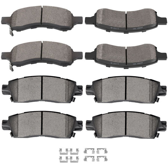 Picture of SCITOO D1169 D883 Front Rear Ceramic Brake Pads Sets Fit For Buick Enclave/Rainier,For Chevy SSR/Trailblazer/Traverse,For GMC Acadia/Envoy,For Isuzu Ascender,For Saab 9-7x,For Saturn Outlook