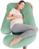 Picture of Cute Castle Pregnancy Pillows, Soft U-Shape Maternity Pillow with Removable Cover - Full Body Pillows for Adults Sleeping - Pregnancy Must Haves - Jumbo 57 Inch - Green
