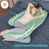 Picture of Cute Castle Pregnancy Pillows, Soft U-Shape Maternity Pillow with Removable Cover - Full Body Pillows for Adults Sleeping - Pregnancy Must Haves - Jumbo 57 Inch - Green