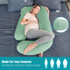 Picture of Cute Castle Pregnancy Pillows, Soft U-Shape Maternity Pillow with Removable Cover - Full Body Pillows for Adults Sleeping - Pregnancy Must Haves - Jumbo 57 Inch - Green
