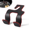 Picture of LivTee Upgraded Superior Leather Car Seat Back Headrest Hook, 2 in 1 Auto Seat Hook Hangers Holder Organization Interior Accessories for Purses Coats Umbrellas Grocery Bags Handbag (Black/Red)