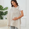 Picture of Muslin Nursing Cover for Breastfeeding, Breathable 100% Cotton Privacy Nursing Covers with Rigid Hoop for Mother Nursing Apron, Soft Arch Neckline Nursing Apron (Summer Wheat)