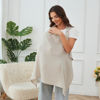 Picture of Muslin Nursing Cover for Breastfeeding, Breathable 100% Cotton Privacy Nursing Covers with Rigid Hoop for Mother Nursing Apron, Soft Arch Neckline Nursing Apron (Summer Wheat)
