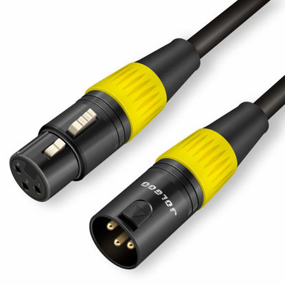 Picture of JOLGOO XLR Cable, XLR Male to XLR Female Balanced 3 PIN XLR Microphone Cable, 6.6 Feet / 2m