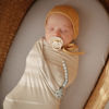 Picture of mushie 100% Silicone Baby Pacifier Clip BPA Free | Hera (Stone)