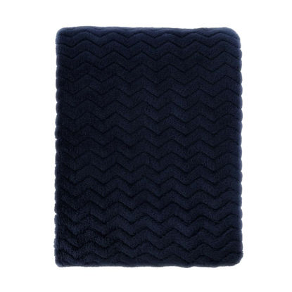Picture of CREVENT 30''X40'' Soft Cozy Warm Baby Blankets for Boys Girls Solid Color - All Season Use - Newborn Essentials (Wave Dark Blue/Navy)