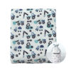 Picture of CREVENT 30"X40" Cute Lightweight Silky Cozy Warm Baby Blanket for Boys Infant Toddler Newborn Unisex Crib Cot Stroller, for All Season - Blue Truck