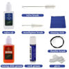 Picture of Trumpet/Cornet Cleaner Care Cleaning Kit,Maintenance Kit,Valve Oil,Tuning Slide Grease,Flexible Brush,Valve Brush,Mouthpiece Brush,Cork Grease,Cleaning Cloth and More(Random Color Cloths)