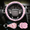 Picture of Hello Kitty Accessories Car, Strawberry Pink Wheel Cover, Y2K Car Accessories, Girly Steering Wheel Cover, Universal Fit 14.5-15 inch Auto SUV Vans Trucks, Anti-Slip Breathable and Sweat Absorption