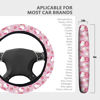 Picture of Hello Kitty Accessories Car, Strawberry Pink Wheel Cover, Y2K Car Accessories, Girly Steering Wheel Cover, Universal Fit 14.5-15 inch Auto SUV Vans Trucks, Anti-Slip Breathable and Sweat Absorption
