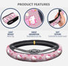 Picture of Hello Kitty Accessories Car, Strawberry Pink Wheel Cover, Y2K Car Accessories, Girly Steering Wheel Cover, Universal Fit 14.5-15 inch Auto SUV Vans Trucks, Anti-Slip Breathable and Sweat Absorption