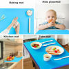 Picture of Extra Large Silicone Craft Mat for Kids, Large Silicone Sheet for Crafts, Kitchen Non-Stick Baking Mat, Heat Resistant Countertop Mat, Waterproof Placemat, Multipurpose Mat, Blue (23.62x15.75 inches)