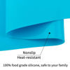 Picture of Extra Large Silicone Craft Mat for Kids, Large Silicone Sheet for Crafts, Kitchen Non-Stick Baking Mat, Heat Resistant Countertop Mat, Waterproof Placemat, Multipurpose Mat, Blue (23.62x15.75 inches)