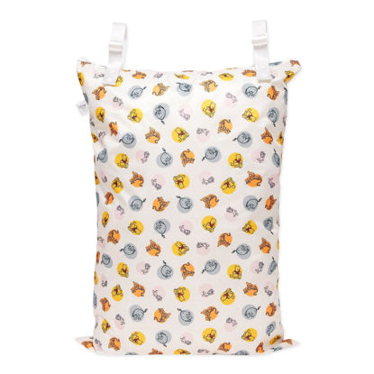 Picture of Bumkins Disney Waterproof Hanging Wet Bag Large for Baby, Laundry, Dirty Clothes, Travel, Swim Suit, Cloth Diapers, Pool, Towels, Daycare, Beach, Zip Reusable Bag, Vacation Packing, XL Winnie the Pooh