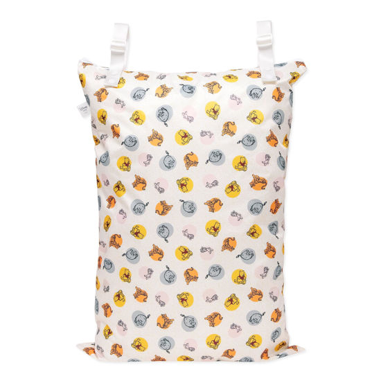 Picture of Bumkins Disney Waterproof Hanging Wet Bag Large for Baby, Laundry, Dirty Clothes, Travel, Swim Suit, Cloth Diapers, Pool, Towels, Daycare, Beach, Zip Reusable Bag, Vacation Packing, XL Winnie the Pooh