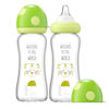 Picture of YOHKOH Natural Glass Baby Bottle with Natural Response Nipple, Newborn Anti-Colic Baby Bottles, Wide Neck Mushroom Cap Baby Bottle, Clear (8.8ounce (Pack of 2), Green1)