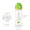 Picture of YOHKOH Natural Glass Baby Bottle with Natural Response Nipple, Newborn Anti-Colic Baby Bottles, Wide Neck Mushroom Cap Baby Bottle, Clear (8.8ounce (Pack of 2), Green1)