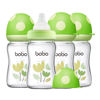 Picture of YOHKOH Natural Glass Baby Bottle with Natural Response Nipple, Newborn Anti-Colic Baby Bottles, Wide Neck Mushroom Cap Baby Bottle, Clear (Green, (5.4oz (Pack of 4))