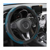 Picture of Fekey&JF Car Steering Wheel Cover, Universal Microfiber PU Leather Elastic 15 inch Stitching Color Anti-Slip Steering Wheel Protector, Auto Interior Protection Accessories for Men Women (Dark Green)
