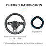 Picture of Fekey&JF Car Steering Wheel Cover, Universal Microfiber PU Leather Elastic 15 inch Stitching Color Anti-Slip Steering Wheel Protector, Auto Interior Protection Accessories for Men Women (Dark Green)