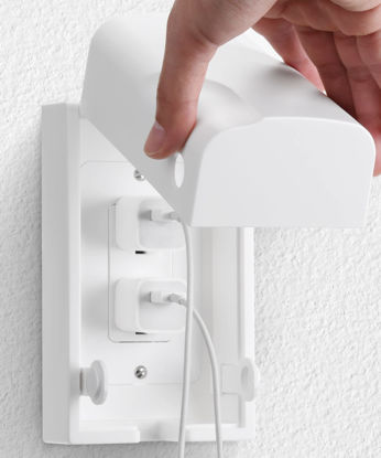 Picture of Bates - Baby Safety Outlet Cover Box, Outlet Covers Baby Proofing, Plug Covers for Electrical Outlets, Baby Proof Outlet Covers, Socket Covers for Outlets, Child Proof Outlet Cover, Outlet Box Cover