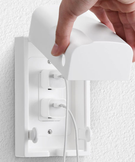 Picture of Bates - Baby Safety Outlet Cover Box, Outlet Covers Baby Proofing, Plug Covers for Electrical Outlets, Baby Proof Outlet Covers, Socket Covers for Outlets, Child Proof Outlet Cover, Outlet Box Cover
