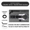 Picture of AUTOBOTS Tow Hitch Receiver 2", 45,000 Lbs Break Strength Heavy Duty Receiver with 5/8" Screw Pin, 3/4 Shackle, Towing Accessories for Vehicle Recovery Off-Road White&Black
