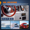 Picture of Nilight 3 Gang Rocker Switch Panel with PD Type C and USB Charger Voltmeter 12V SPST ON Off Switch Panel with Orange Backlit Waterproof Aluminum Rocker Switch Panel for Boats Cars RVs Trucks