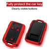 Picture of Kirsnda for Chevrolet key fob cover case with keychain,Soft TPU key Shell/skin,4-Buttons fit GMC chevy Colorado Silverado Suburban Tahoe Silverado Remote Key Vehicle Accessories(Red)
