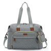 Picture of Tuwubi Diaper Bag Tote,Diaper Bag backpack with Pacifier Case Large Travel Diaper Tote for Mom and Dad Multifunction Large Baby Bag - Light Grey