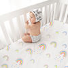 Picture of Plushii Crib Sheets for Baby Girls 4 Pack, 28"x 52" Extra Soft Microfiber Crib Sheet Set for Standard Crib & Toddler Mattress Pad, Rainbow & Elephant & Stars & Pink