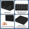 Picture of 50 Pack Acoustic Foam Panels 1" X 12" X 12" Wedge Soundproof Studio Foam for Walls Sound Absorbing Panels Sound Insulation for Studio (50 Pack, Black)