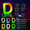 Picture of Light Up Letters Marquee Letter - Music Sync RGB Color Changing LED Letter Lights Letter Logo Game Lights for Girls Women Party Birthday Christmas Valentine's Day Wall Desktop Decoration (MRGB-D)