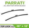 Picture of PARRATI® 26 Inch & 18 inch of High Performance Premium All-Season Automotive Replacement Windshield Wiper Blades for Audi A3 A3 Quattro RS3 S3 Volkswagen Passat GTI,Easy DIY Install (Set of 2)