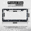 Picture of Amiss Bling License Plate Frame for Women, 2Pack Rhinestone Handcrafted Crystal Premium Stainless Steel, Stainless Steel Car Accessories with Diamond Sparkle Glitter Caps (Black)