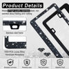 Picture of Amiss Bling License Plate Frame for Women, 2Pack Rhinestone Handcrafted Crystal Premium Stainless Steel, Stainless Steel Car Accessories with Diamond Sparkle Glitter Caps (Black)