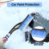 Picture of YLCVBUD 27" Snow Brush and Ice Scrapers Detachable Pivoting, Soft Bristle Head,Foam Grip, for Car,Trucks,or SUV Window & Windshield Tool (2pcs)