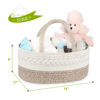 Picture of Maliton Extra Large Baby Diaper Caddy Organizer, Cotton Rope Nursery Basket, Portable Diaper Organizer for changing table, Car, Diaper Storage Organizer for Baby Stuff, Baby Shower Gifts for Newborn