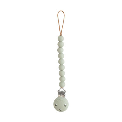 Picture of mushie 100% Silicone Baby Pacifier Clip BPA Free | Hera (Sage)