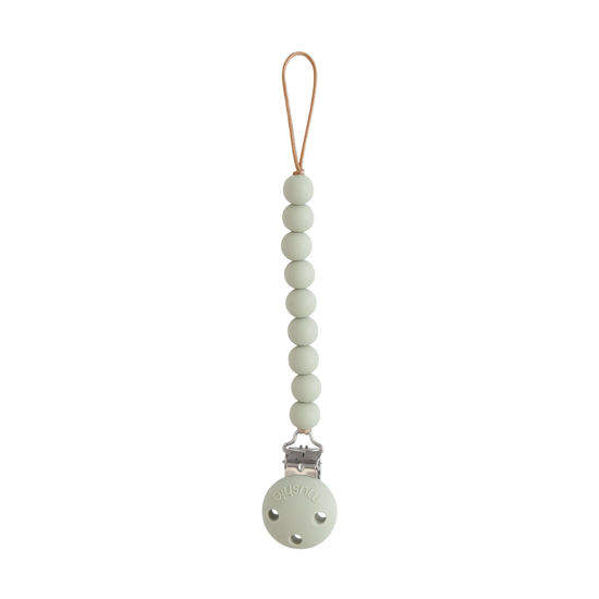 Picture of mushie 100% Silicone Baby Pacifier Clip BPA Free | Hera (Sage)