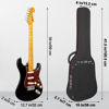 Picture of MUZNOTE Electric Guitar Case, Electric Guitar Bag Padded Electric Guitar Gig Bag 0.38 Inch Padding Soft Guitar Case with Neck Strap, Back Hanger Loop, Black