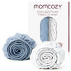 Picture of Momcozy Muslin Standard Fitted Crib Sheets, 52"x28", 2 Pack Soft Breathable Natural Cotton Baby Mattress Sheet, 360° Mattress Wrapping No Slip Boys Girls Neutral Toddler Bed Sheet, Blue Star Moon