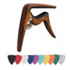 Picture of Ukulele Capo for Soprano, Concert, Tenor, Baritone Ukulele with felt picks (Walnut)