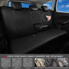 Picture of CAR PASS Leather Back Seat Cover, Universal Waterproof Bench Rear Seat Cover Zipper Split Rear Bench Protector Fit 95% Automotive Interior Covers for Cars Sedans SUVs (Rear,All Black)