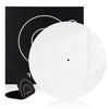 Picture of Rockhouse White Acrylic Slip Mat Vinyl with Record Mitt, Turntable Platter Record Player Mat DJ Slipmats for 12'' Vinyl Turntable Antistatic, Reduce Noise