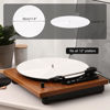 Picture of Rockhouse White Acrylic Slip Mat Vinyl with Record Mitt, Turntable Platter Record Player Mat DJ Slipmats for 12'' Vinyl Turntable Antistatic, Reduce Noise