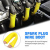 Picture of SHINEHOME 2500° Spark Plug Heat Shield Sleeve for 8PCS Spark Plug Wire Boots Ls1/Ls2 Sbc Bbc 350 454 Spark Plug Wire Heat Sleeve (Yellow)