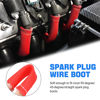 Picture of SHINEHOME 8 PCS Spark Plug Boot Protector 2500° Spark Plug Heat Sleeve Wire Covers Wrap 6 Inch for Ls1/Ls2 Sbc Bbc 350 454 Spark Plug Header Boots (Red)